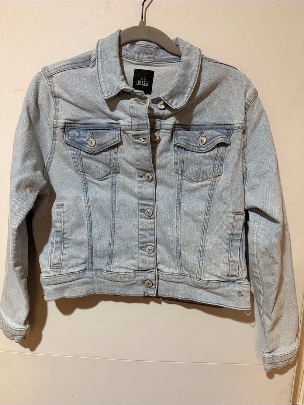 LuLaRoe Harvey 2025 Light Blue Denim Jacket